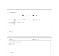 조치결과서 조치결과서